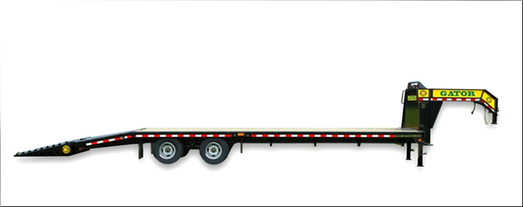 Gooseneck Flat Bed Equipment Trailer | 20 Foot + 5 Foot Flat Bed Gooseneck Equipment Trailer For Sale   Hardin County, Tennessee